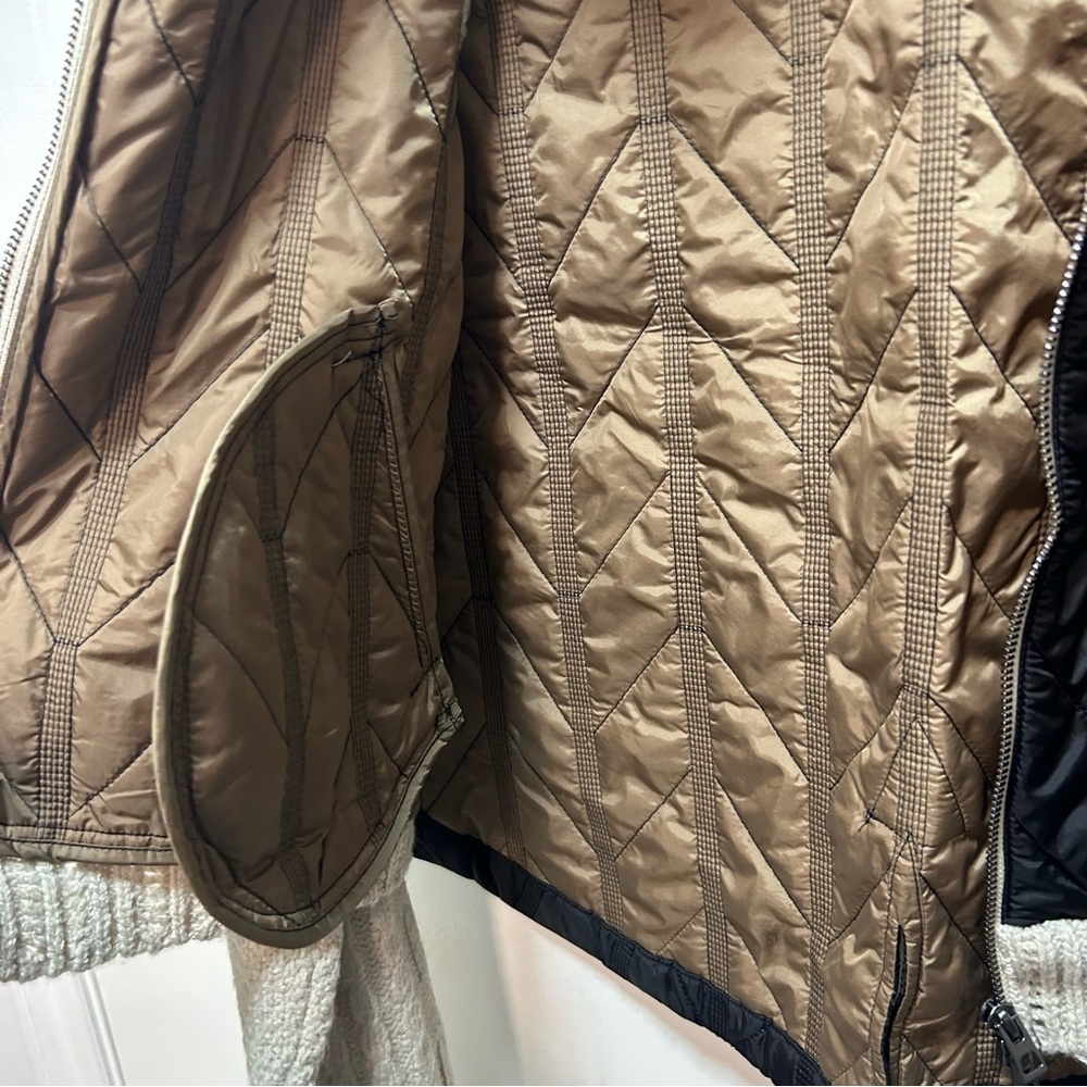 Democracy Black Quilted Vest with Tan Lining - Picture 10 of 12